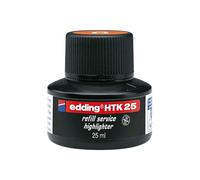 Tinta de recambio edding HTK 25 - naranja - 25 ml - con sistema capilar, ideal para rellenar de forma limpia y sin complicaciones los marcadores fluorescentes edding e-345 y e-24