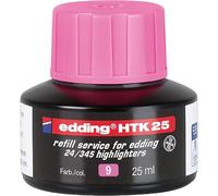 edding Tinta recambio HTK 25 – sistema capilar para marcadores e-345/e-24 – rosa 25 ml