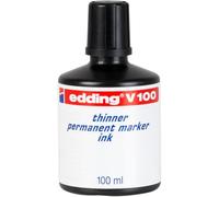 Tinta de recambio para marcadores permanentes edding V 100 Thinner - transparente - 1000 ml - para aclarar el color y eliminar la tinta seca de los marcadores permanentes