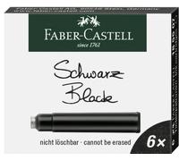 Tinta Estilografica Faber Castell Caja 6 Cartuchos Negro
