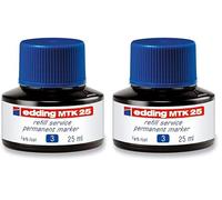 Tinta rotulador edding mtk25 con sistema capilar color azul frasco de 25 ml (Paquete de 2)