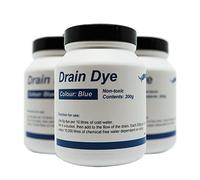Tinte trazador para detección de fugas 200 gr - Tinte para la detección de fugas en bajantes y piscinas - liquido detector fugas - Muy eficaz, uso muy sencillo, mezclar y listo (Azul)
