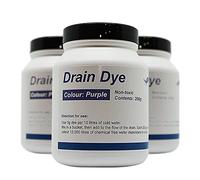 Tinte trazador para detección de fugas 200 gr - Tinte para la detección de fugas piscina - liquido detector fugas (Morado) Muy eficaz, uso muy sencillo, mezclar y listo