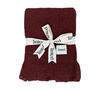 Tinted Manta de lana Fingal Solid wine red. 130x170 cm