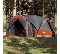 Tipi - Tienda de campaña familiar para 8 personas, color gris y naranja
