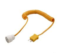 Tipo circular cabeza amarilla de la sonda de la temperatura del transporte del termopar de la serie K para el uso industrial del