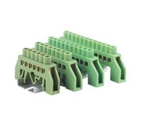 Tipo de puente guía tipo carril línea barra colectora verde bloque de terminales ignífugo 6 * 9 caja de distribución conexión de barra colectora de tierra(10P)