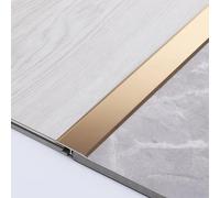 Tira de aluminio para umbral de puerta para transición de laminado a azulejo, autoadhesiva, moldura en T, 5,4 m x 28 mm, barra de relleno de metal plano, protector de suelo duradero