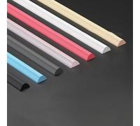 Tira de barrera de agua para baño, ducha, sello de silicona flexible para separación seca y húmeda y retención de agua umbral (blanco, 50 cm)