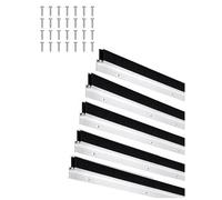 Tira de Cepillo de Aluminio para Huecos de Puerta, Burlete Cepillo Atornillable de 100 cm, Soporte Pretaladrado para Armarios, Vitrinas y Puertas de Equipo, 5 Piezas(2 cm/0.79 in)