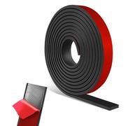Tira de Goma Autoadhesiva 5mm x 20mm x 3m, Plancha de Goma Adhesiva de Neopreno, Burlete de Goma para Juntas y Sellado, Protección del Suelo, Antivibración, Antideslizante