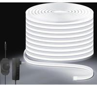 Tira de LED blanca fría, regulable, de 10 metros, con protección IP65, resistente al agua, flexible, para uso interior y exterior