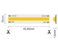 Tira de LED de 5 metros, grado de protección IP65, de un solo color, con una potencia de 15 W por metro, voltaje de 24 V y temperatura de color de 4000 K