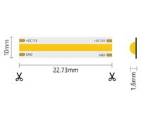 Tira de LED de 5 metros, IP65, de un solo color, 15 W/metro, 12 V, 4000 K