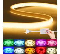Tira de LED de neón de 220V cortable 288LED blanco/rojo/amarillo/verde/azul hielo/rosa IP65 lámpara de tubo de silicona Flexible regulable impermeable AC 220V