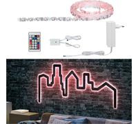 Paulmann 78966 Strip LED FlexLED 3D, juego básico 5 m RGB incl. 1x26 W, regulable, tira de luz, blanco, cinta de luz, plástico, cinta de LED
