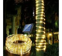 Tira de luces de cuerda Solar de 300LED, cuerdas de luces de hadas impermeables para exteriores, decoración navideña para jardín, césped, árbol, patio, valla, camino