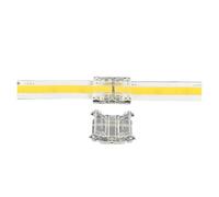 Tira de luces LED COB, Conector de sombrero transparente sin soldadura, hebilla de cristal en forma de L, adecuada for 5mm, 8mm, 10mm, 2 pines, 3 pines, 4 pines(2Pin 10mm COB,100PCS)