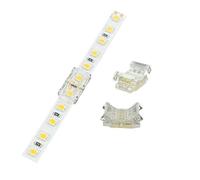 Tira de luces LED COB, Conector de sombrero transparente sin soldadura, hebilla de cristal en forma de L, adecuada for 5mm, 8mm, 10mm, 2 pines, 3 pines, 4 pines(2Pin 8mm SMD,20PCS)