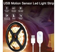 Tira de luces LED con Sensor de movimiento PIR, lámpara de decoración navideña, diodo impermeable, USB, DC5V