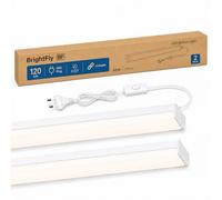 Tira de luces LED de 120 cm, color blanco, 2 unidades con enchufe, 3 temperaturas de color