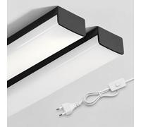 Tira de luces LED de 120 cm, color negro, 2 unidades con enchufe, 3 temperaturas de color
