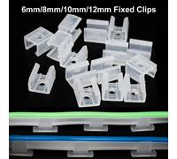 Tira de luces LED de 6mm, 8mm, 10mm y 12mm, Clips de fijación, accesorios de conector de soporte para fijación de luz de neón 2835, hebilla de plástico COB Flexible de 220V For 10mm-13mm Strip