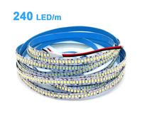 Tira de Luces LED Súper Brillantes de 240 LED/m, DC 12V 24V SMD 2835, Cinta LED Flexible de 5 Metros para Decoración de Sala de Estar, Dormitorio, Retroiluminación de TV