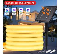 Tira de luz de neón Solar 24V COB impermeable IP68 rojo verde azul blanco Natural cálido 320LEDs/m iluminación lineal Flexible de alta densidad