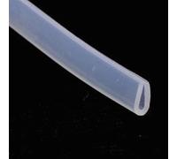 Tira de sellado de caucho de silicona en forma de U de 80 pulgadas - Perfil flexible for puertas de ducha y paneles de vidrio(4x7mm)