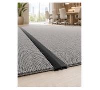 Tira de transición para Alfombra, Perfil umbral para Suelos, Conector de Alfombra, Unión de Pisos, Franja de unión para hogar, Oficina, Hotel(Black,800 cm)