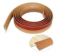 Tira de umbral adhesiva perfil de transición tiras de transición de suelo perfil PVC de suelo umbral de transición para alfombra compensación de altura inferior a 5mm (2m, grano de madera amarillo)