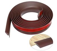 Tira de umbral adhesiva perfil de transición tiras de transición de suelo perfil PVC de suelo umbral de transición para alfombra compensación de altura inferior a 5mm (2m, marrón café)