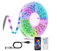 Tira LED 10 metros, Inteligente RGB LED Tira TV Retroiluminación Alimentado Por USB, Sincronización De Música Con IR Control Remoto Y Bluetooth Control De App, Para Sala De Juegos/ Fiestas/ Hogar