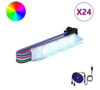 Tira LED 12 pcs y Multicolor 1745 mm Cobre y plástico