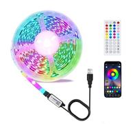 Tira LED 3 metros, TV Retroiluminación RGB Inteligente LED Tira Alimentado Por USB, Con IR Control Remoto Y Bluetooth Control De App Sincronización De Música, Para TV/ Hogar/ Fiestas Sala De Juegos