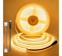 Tira LED COB de 3 m, 12 V, 8 mm de ancho, CRI 92, 9 W/m, 90 lm/w, 320 LEDs/m, cortable, flexible, sin puntos para debajo del gabinete, iluminación interior, retroiluminación (sin fuente de