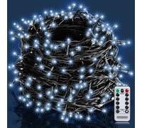 Tira LED Navidad 200 luces blanco frío 20m mando distancia