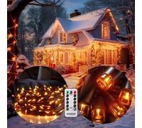 Tira LED Navidad 600 luces blanco cálido 60m mando distancia