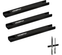Tira magnética para herramientas - Juego de 3 - 20 cm de largo - Acero - Soporte magnético para cuchillos de cocina - Para colgar en la pared - Color
