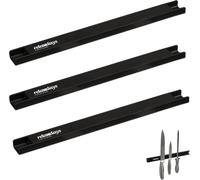 Tira magnética para herramientas - Juego de 3 - 30 cm de largo - Acero - Soporte magnético para cuchillos de cocina - Para colgar en la pared - Color