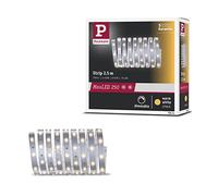 Tira Paulmann MaxLED 250 de 2,5 m, blanco cálido, 10 W, IP20, plateada | Ampliación para kits básicos MaxLED, autoadhesiva, recortable según necesidad, 750 lm