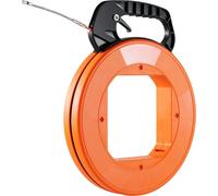 Tiracables para cables y líneas, con cinta de fibra de poliéster (PET) de 30 metros (100 pies) y cable de 6 mm (1/4 de pulgada), con carcasa de plástico resistente