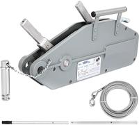 Tirador de cable de acero. Mecanismo de tracción manual con capacidad de 1.6 toneladas / 3500 libras. Cable de 25 metros. Tirador manual para cable de acero, de alta resistencia. Grúa manual para cabl