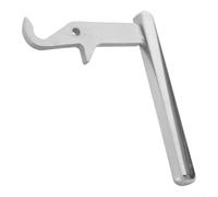 Tirador de puerta de quemador de leña galvanizado de 16 cm para chimeneas modernas, protector térmico ergonómico para estufas, acabado negro