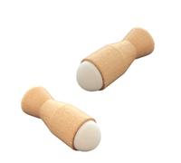 Tiradores de madera de haya para cajones y puertas de armarios, juego de 2