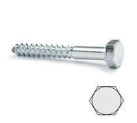 Tirafondo cabeza hexagonal din 571 zincado 5-30 largo 100mm diámetro 8mm