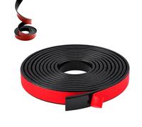 Tiras de goma autoadhesivas, (20 mm x 2 mm x 3 m), perfil de goma macizo, tiras de goma antideslizantes, alfombrilla de goma de neopreno, negro