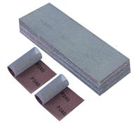 Tiras de lija, 25 unidades, 80x230 mm - Papel de lija cerámico profesional - Grano 240 - Con sistema de sujeción por velcro - Adecuado para lijadoras orbitales - Tecnología antiestática