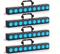 Tiras de luces LED RGB - Tiras LED - Barras de luces LED - Focos de pared - Iluminación para DJ - 4 unidades de LEDs RGBW